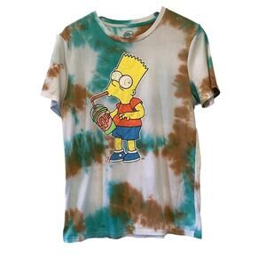 The Simpsons Tie Dye T Shirt Bart Simpson Squishes Sugar Rush Mens Size Medium